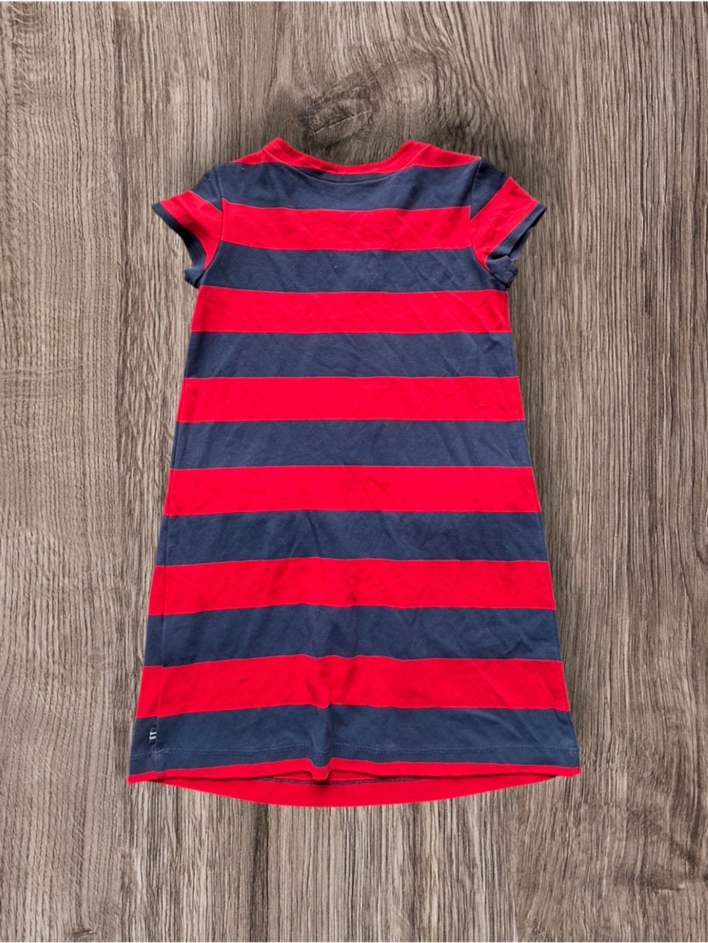 Girls Nautica Red and Blue Striped Dress Size Medium 8/10 - Picture 2 of 2